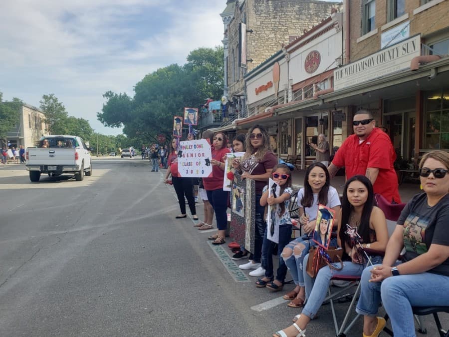 Georgetown ISD celebrated seniors with a parade May 29 after their final semester was cut short due to the coronavirus pandemic. (Ali Linan/Community Impact Newspaper)