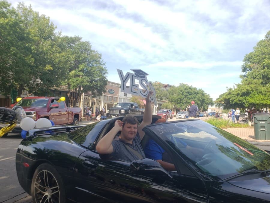 Georgetown ISD celebrated seniors with a parade May 29 after their final semester was cut short due to the coronavirus pandemic. (Ali Linan/Community Impact Newspaper)