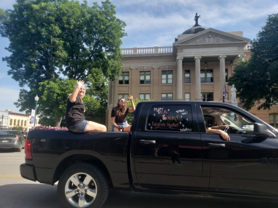 Georgetown ISD celebrated seniors with a parade May 29 after their final semester was cut short due to the coronavirus pandemic. (Ali Linan/Community Impact Newspaper)