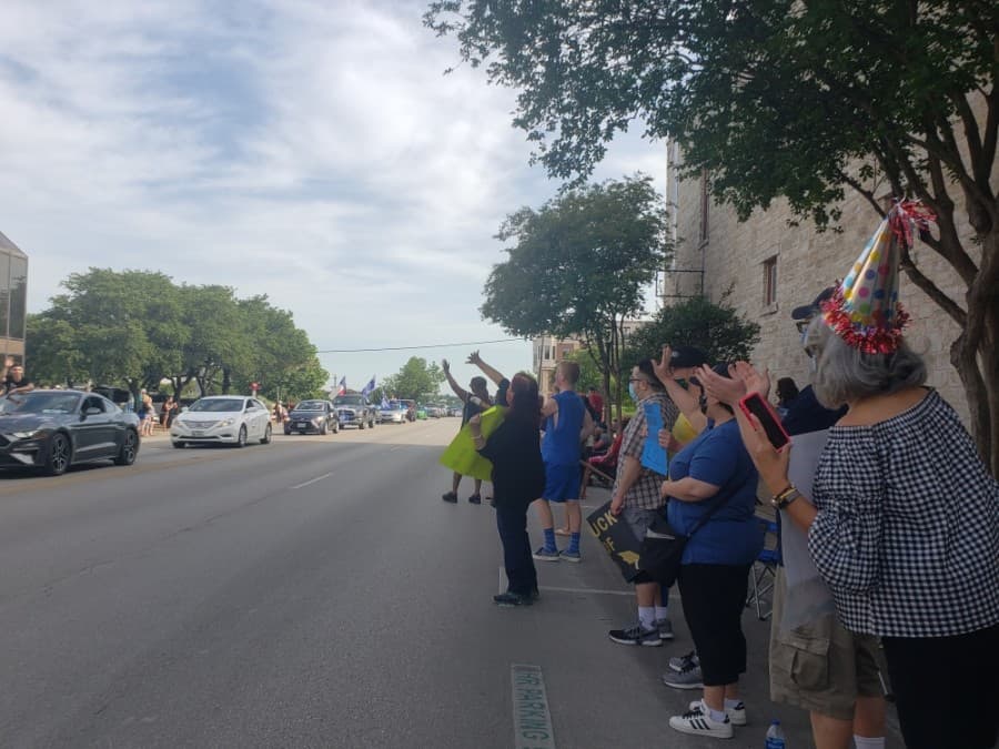 Georgetown ISD celebrated seniors with a parade May 29 after their final semester was cut short due to the coronavirus pandemic. (Ali Linan/Community Impact Newspaper)
