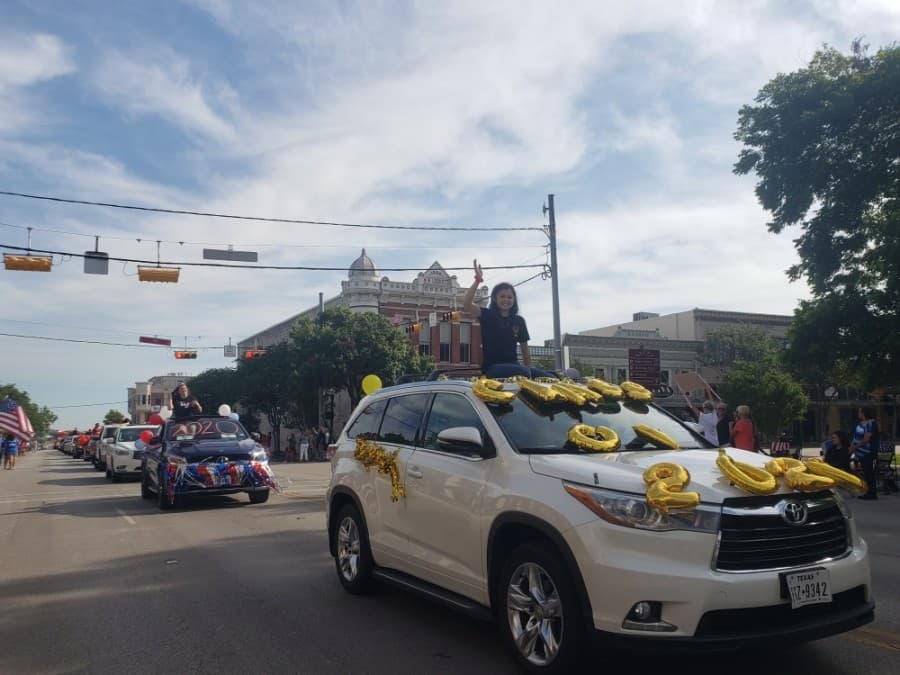 Georgetown ISD celebrated seniors with a parade May 29 after their final semester was cut short due to the coronavirus pandemic. (Ali Linan/Community Impact Newspaper)