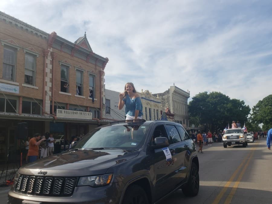 Georgetown ISD celebrated seniors with a parade May 29 after their final semester was cut short due to the coronavirus pandemic. (Ali Linan/Community Impact Newspaper)