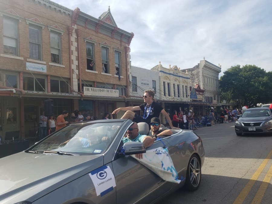 Georgetown ISD celebrated seniors with a parade May 29 after their final semester was cut short due to the coronavirus pandemic. (Ali Linan/Community Impact Newspaper)
