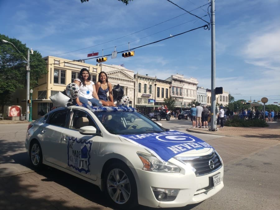 Georgetown ISD celebrated seniors with a parade May 29 after their final semester was cut short due to the coronavirus pandemic. (Ali Linan/Community Impact Newspaper)