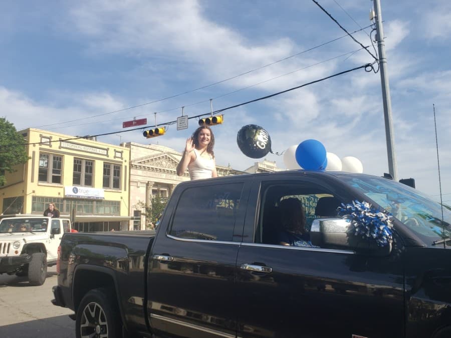 Georgetown ISD celebrated seniors with a parade May 29 after their final semester was cut short due to the coronavirus pandemic. (Ali Linan/Community Impact Newspaper)
