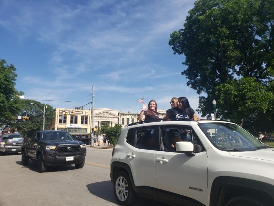 Georgetown ISD celebrated seniors with a parade May 29 after their final semester was cut short due to the coronavirus pandemic. (Ali Linan/Community Impact Newspaper)