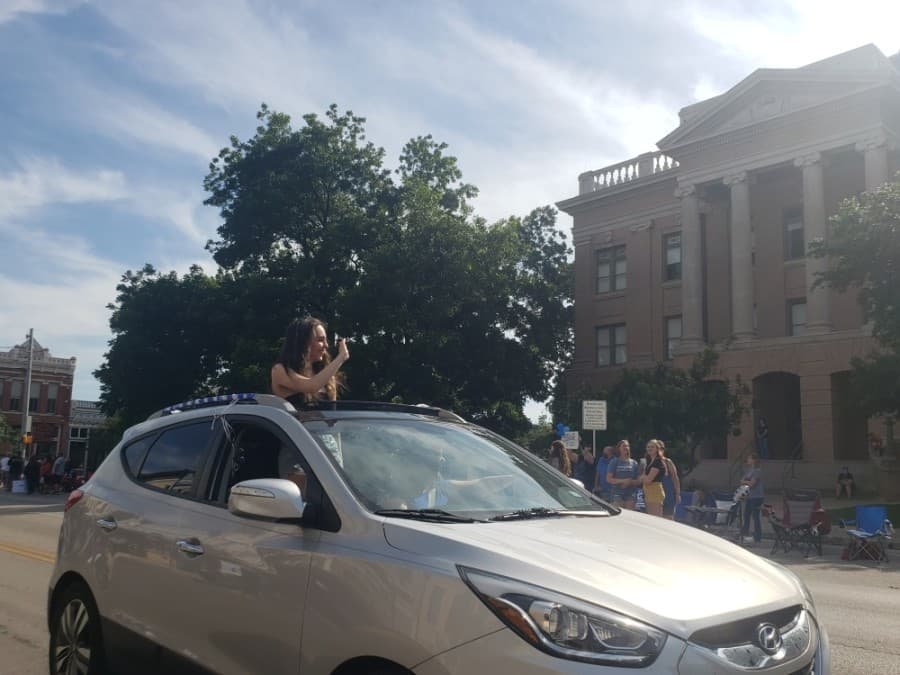 Georgetown ISD celebrated seniors with a parade May 29 after their final semester was cut short due to the coronavirus pandemic. (Ali Linan/Community Impact Newspaper)