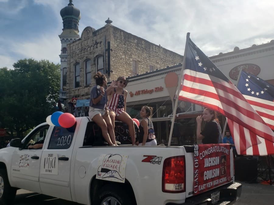 Georgetown ISD celebrated seniors with a parade May 29 after their final semester was cut short due to the coronavirus pandemic. (Ali Linan/Community Impact Newspaper)