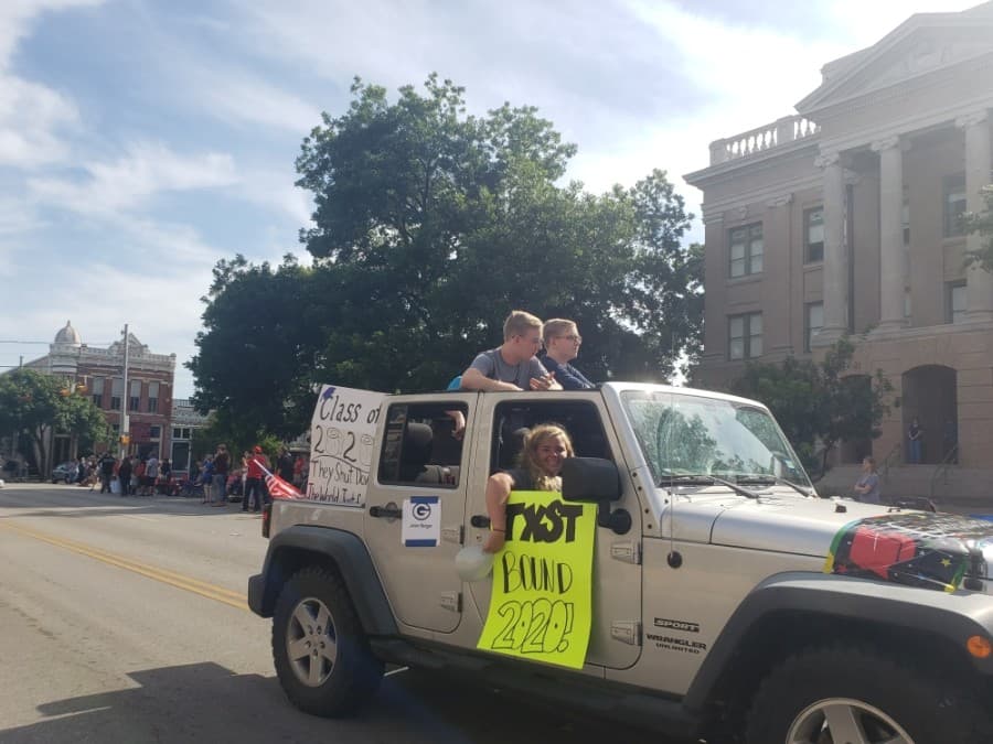 Georgetown ISD celebrated seniors with a parade May 29 after their final semester was cut short due to the coronavirus pandemic. (Ali Linan/Community Impact Newspaper)
