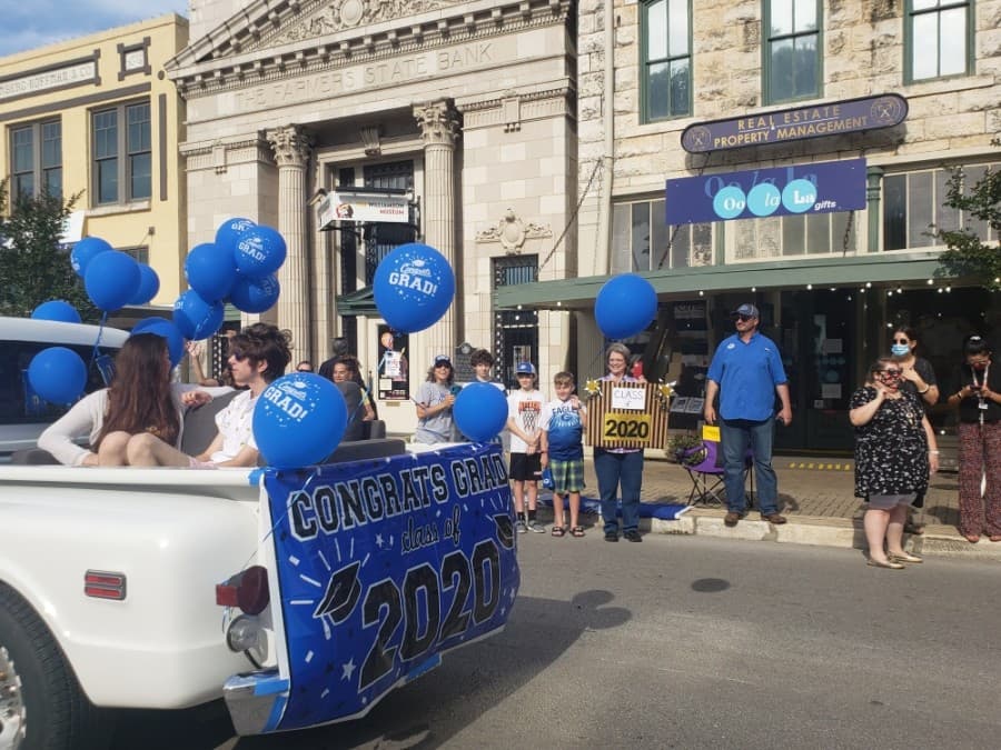 Georgetown ISD celebrated seniors with a parade May 29 after their final semester was cut short due to the coronavirus pandemic. (Ali Linan/Community Impact Newspaper)