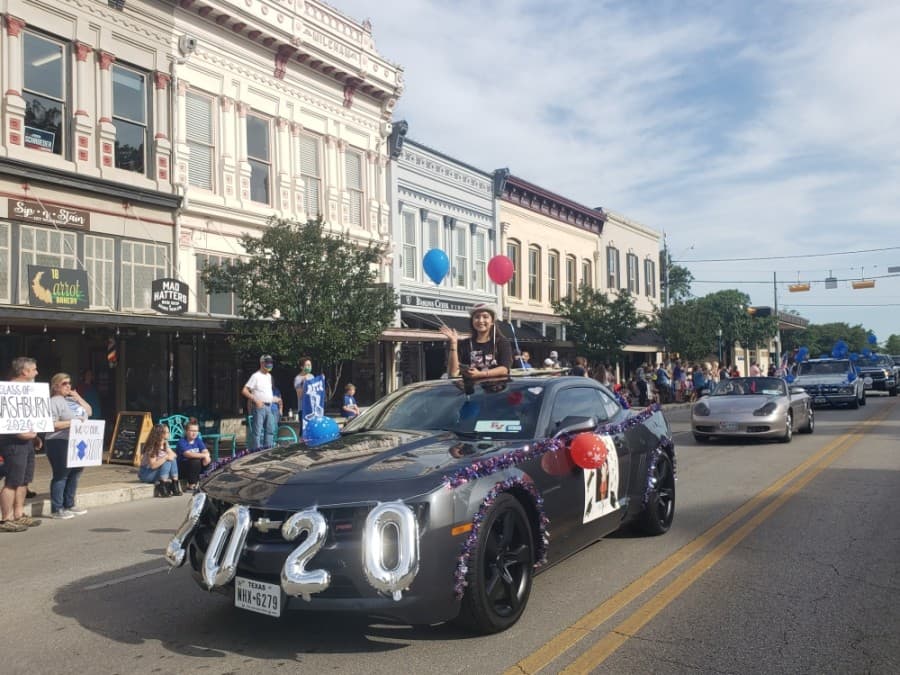 Georgetown ISD celebrated seniors with a parade May 29 after their final semester was cut short due to the coronavirus pandemic. (Ali Linan/Community Impact Newspaper)