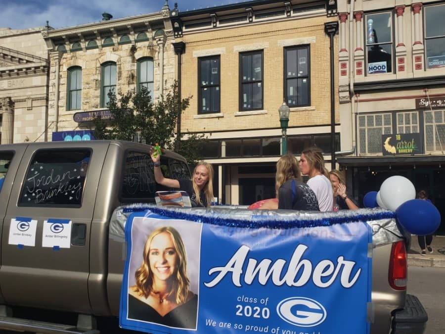 Georgetown ISD celebrated seniors with a parade May 29 after their final semester was cut short due to the coronavirus pandemic. (Ali Linan/Community Impact Newspaper)