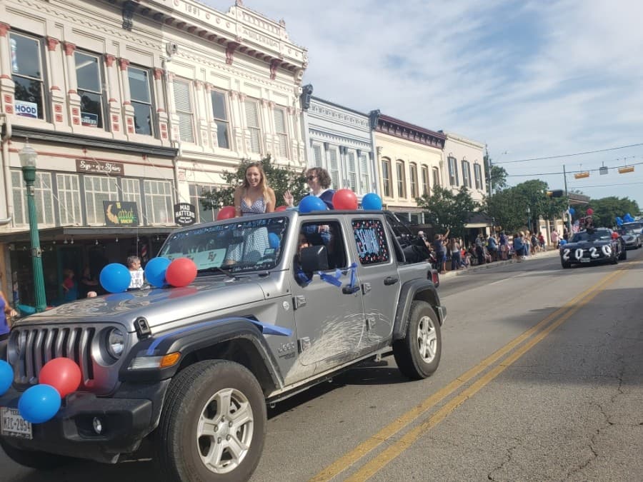 Georgetown ISD celebrated seniors with a parade May 29 after their final semester was cut short due to the coronavirus pandemic. (Ali Linan/Community Impact Newspaper)
