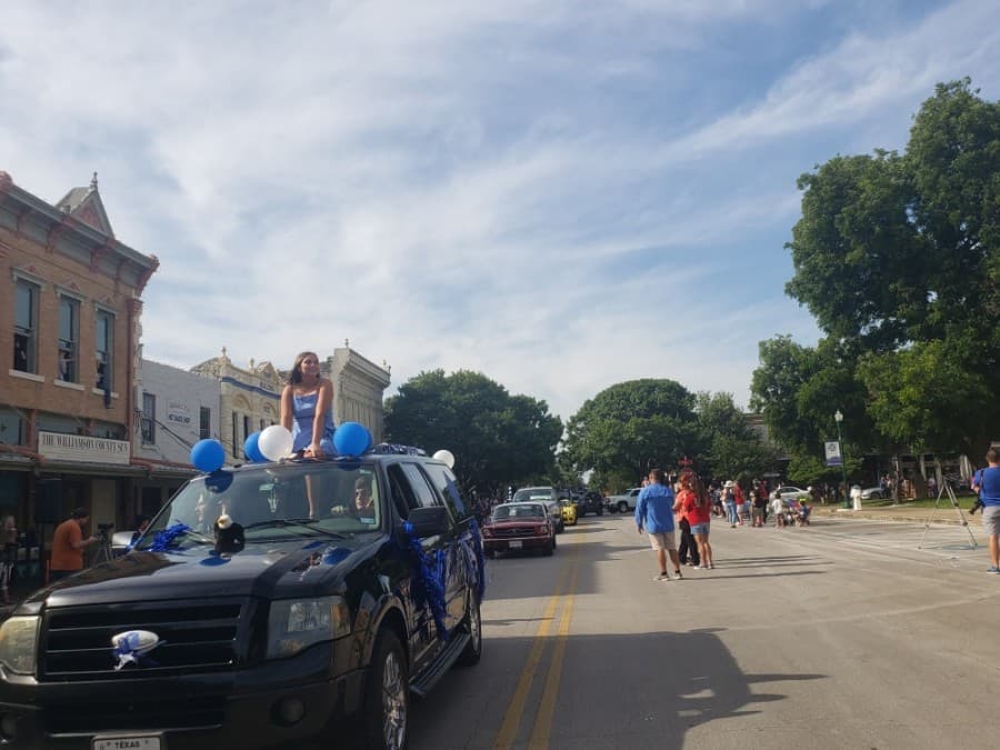 Georgetown ISD celebrated seniors with a parade May 29 after their final semester was cut short due to the coronavirus pandemic. (Ali Linan/Community Impact Newspaper)