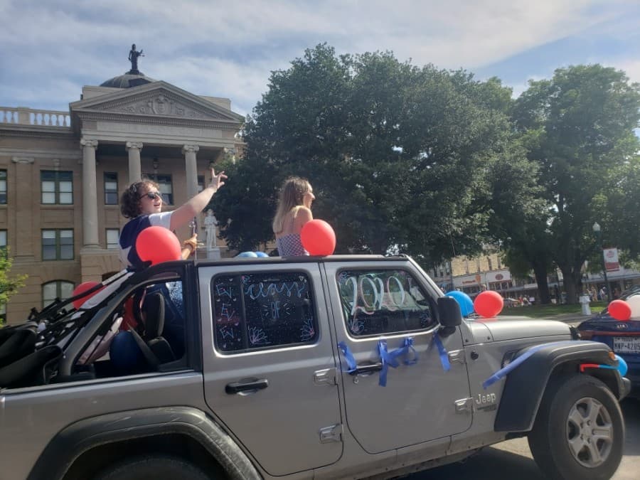 Georgetown ISD celebrated seniors with a parade May 29 after their final semester was cut short due to the coronavirus pandemic. (Ali Linan/Community Impact Newspaper)