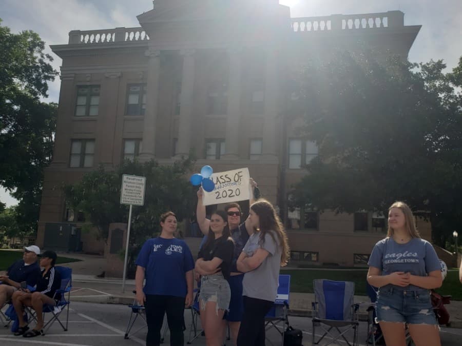 Georgetown ISD celebrated seniors with a parade May 29 after their final semester was cut short due to the coronavirus pandemic. (Ali Linan/Community Impact Newspaper)
