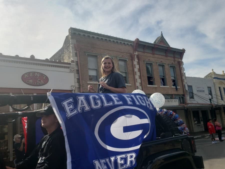 Georgetown ISD celebrated seniors with a parade May 29 after their final semester was cut short due to the coronavirus pandemic. (Ali Linan/Community Impact Newspaper)