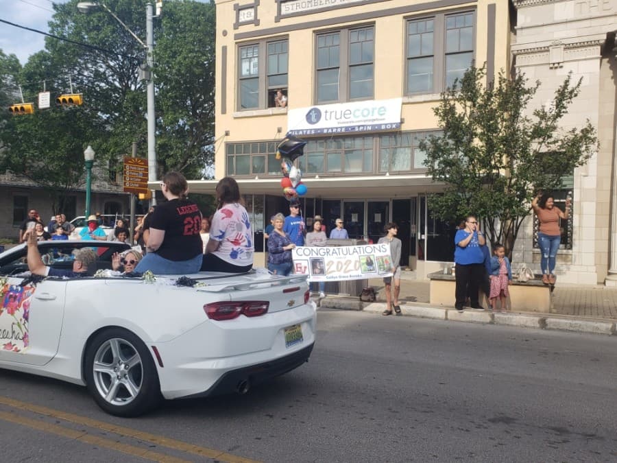 Georgetown ISD celebrated seniors with a parade May 29 after their final semester was cut short due to the coronavirus pandemic. (Ali Linan/Community Impact Newspaper)