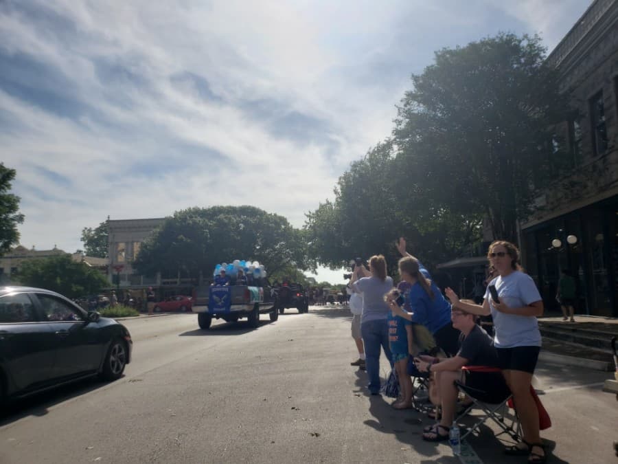 Georgetown ISD celebrated seniors with a parade May 29 after their final semester was cut short due to the coronavirus pandemic. (Ali Linan/Community Impact Newspaper)