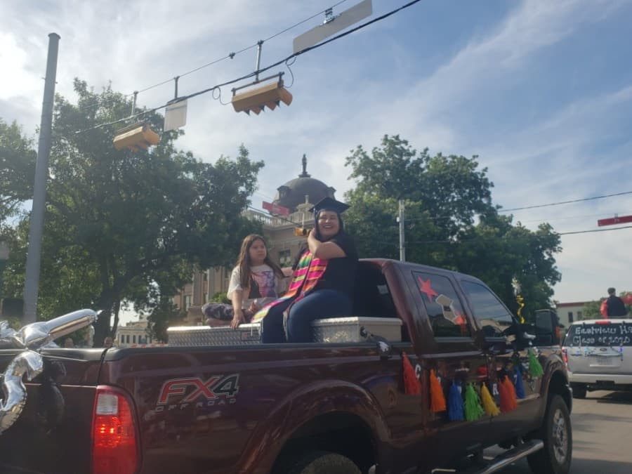 Georgetown ISD celebrated seniors with a parade May 29 after their final semester was cut short due to the coronavirus pandemic. (Ali Linan/Community Impact Newspaper)