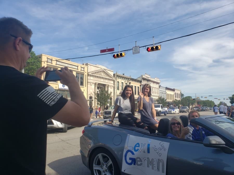 Georgetown ISD celebrated seniors with a parade May 29 after their final semester was cut short due to the coronavirus pandemic. (Ali Linan/Community Impact Newspaper)