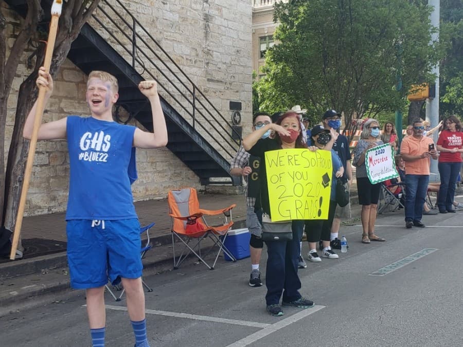 Georgetown ISD celebrated seniors with a parade May 29 after their final semester was cut short due to the coronavirus pandemic. (Ali Linan/Community Impact Newspaper)