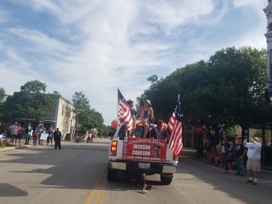 Georgetown ISD celebrated seniors with a parade May 29 after their final semester was cut short due to the coronavirus pandemic. (Ali Linan/Community Impact Newspaper)