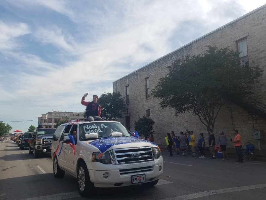 Georgetown ISD celebrated seniors with a parade May 29 after their final semester was cut short due to the coronavirus pandemic. (Ali Linan/Community Impact Newspaper)
