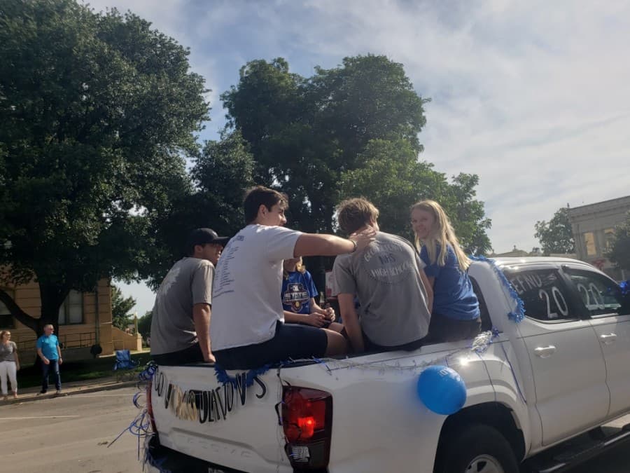 Georgetown ISD celebrated seniors with a parade May 29 after their final semester was cut short due to the coronavirus pandemic. (Ali Linan/Community Impact Newspaper)