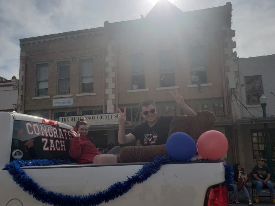 Georgetown ISD celebrated seniors with a parade May 29 after their final semester was cut short due to the coronavirus pandemic. (Ali Linan/Community Impact Newspaper)