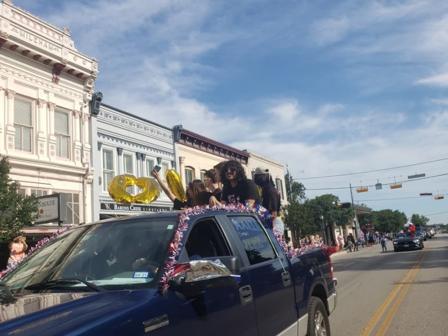 Georgetown ISD celebrated seniors with a parade May 29 after their final semester was cut short due to the coronavirus pandemic. (Ali Linan/Community Impact Newspaper)
