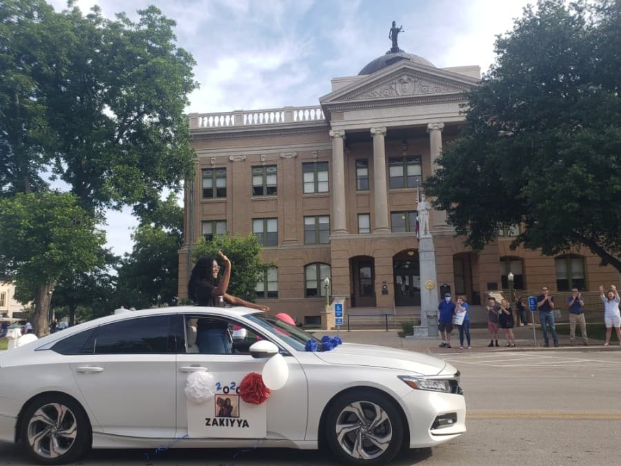 Georgetown ISD celebrated seniors with a parade May 29 after their final semester was cut short due to the coronavirus pandemic. (Ali Linan/Community Impact Newspaper)