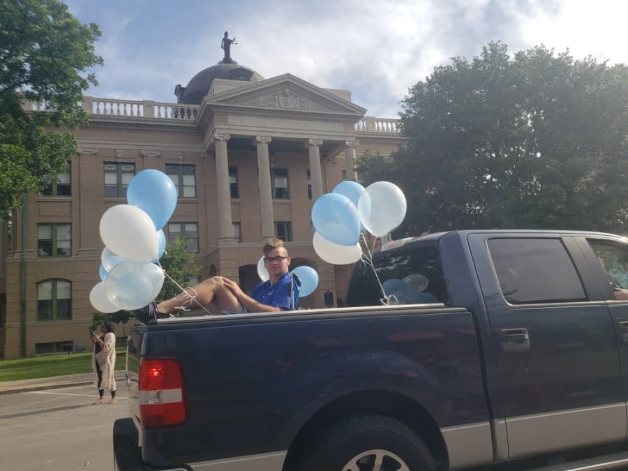 Georgetown ISD celebrated seniors with a parade May 29 after their final semester was cut short due to the coronavirus pandemic. (Ali Linan/Community Impact Newspaper)