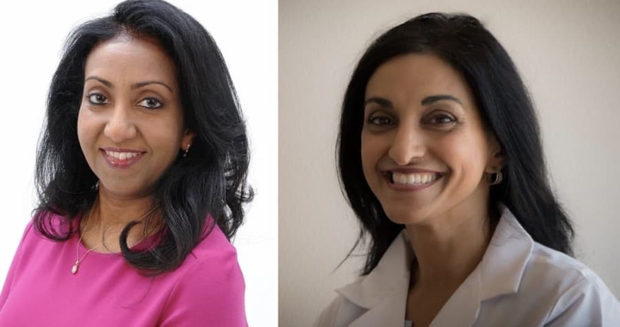 Dr. Rekha Sivadasan (left) and Dr. Sandeepa Rajadhyaksha are the physicians at Kids' World Pediatrics on Warren Parkway. (Courtesy Kids' World Pediatrics)
