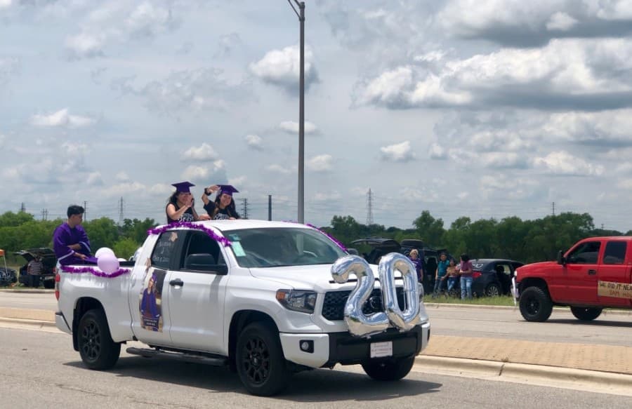 The parent-led parade honored Rattler seniors. (Evelin Garcia/ Community Impact Newspaper)