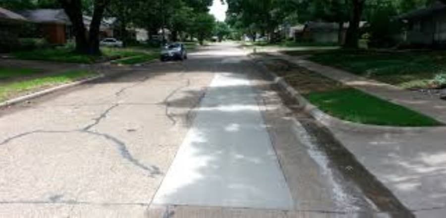 Concrete street repairs continue on Yale Boulevard in Richardson