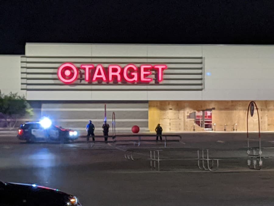 Police responded May 31 to a looting at a Target in North Central Austin. (Iain Oldman/Community impact Newspaper) 