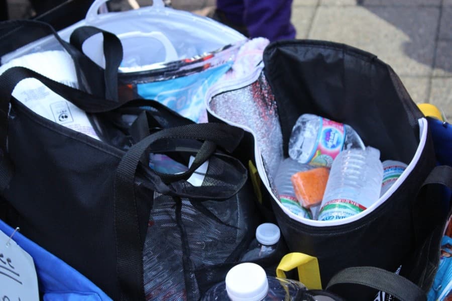 “While we’re protesting out here, we’re in the heat; it’s Texas, it’s 90 degrees outside,” demonstrator Rae said. “We want to make sure everyone stays hydrated, eats something, so that we can stay healthy and continue protesting for as long as possible.”  (Adriana Rezal/Community Impact Newspaper)