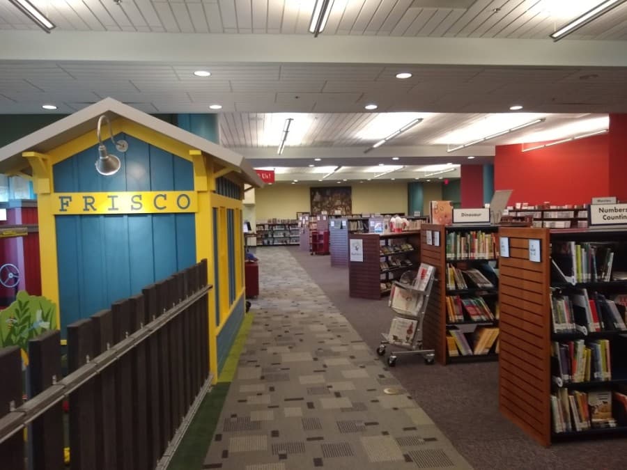 When the Frisco Public Library reopens at 25% capacity June 4, the children's area on the second floor will not be reopened to the public. (William C. Wadsack/Community Impact Newspaper)