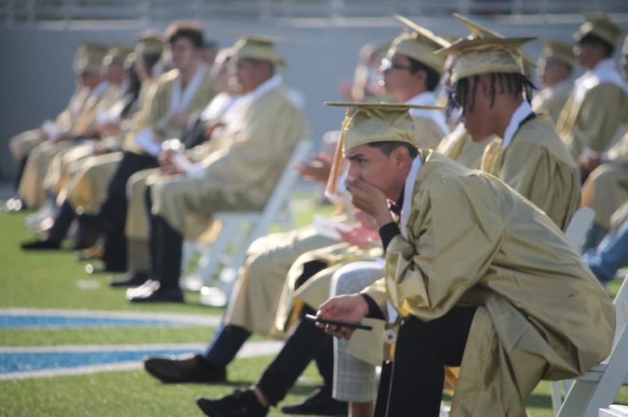 Ceremonies were split by academic achievement and alphabetically. (Andy Li/Community Impact Newspaper)