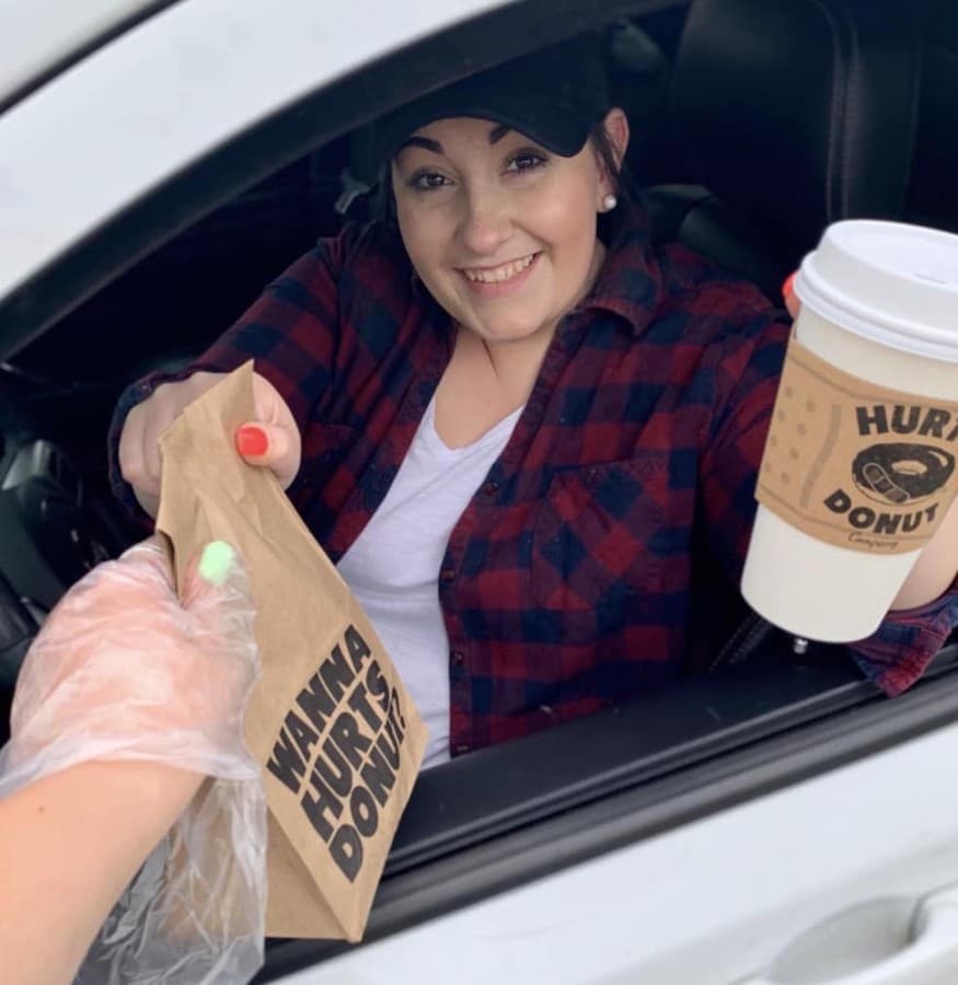Hurts Donut offers several contactless delivery and pickup options for customers to get their food. (Courtesy Hurts Donut)