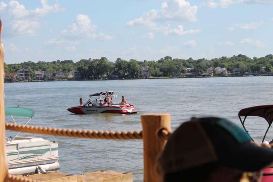 The resort has docks for boats on Lake Conroe to tie off. (Andy Li/Community Impact Newspaper)