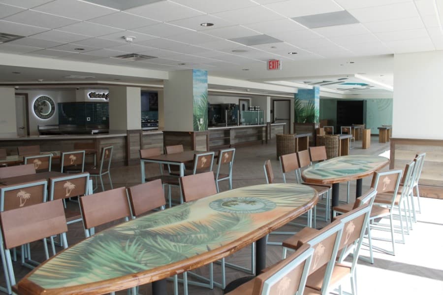 Joe Merchant's Coffee & Provisions is an all-day cafe area. (Andy Li/Community Impact Newspaper)