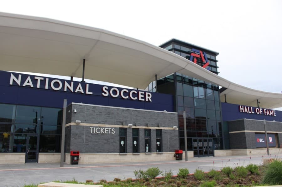 The National Soccer Hall of Fame in Frisco is encouraging patrons to purchase tickets online once it reopens June 10. (Elizabeth Uclés/Community Impact Newspaper)