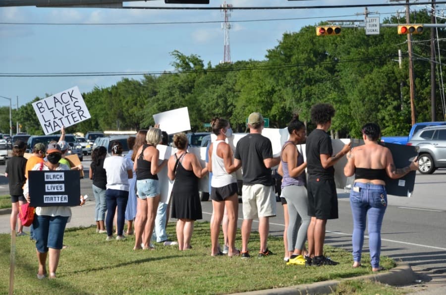 Protests were held in the Four Points area June 5. (Courtesy Chris Backus)