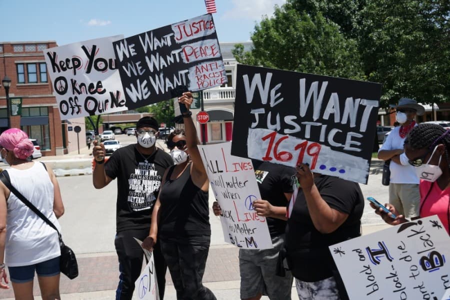 PHOTOS: Peaceful march for racial equality held at Southlake Town Square