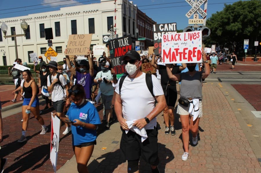 Thousands march through downtown Plano to protest for police reform, call for racial equality