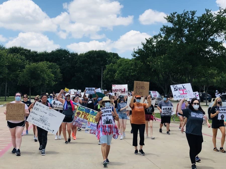 Thousands from Keller community attend peaceful George Floyd demonstration