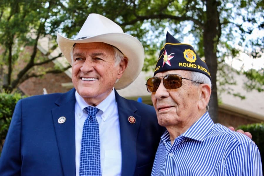 Carter told Sanchez that veterans who fought in World War II have been his heroes since a young age.