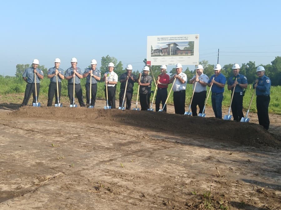 Fulshear’s new fire station broke ground at 33301 FM 1093 on June 9. (Susan Rovegno/Community Impact Newspaper)